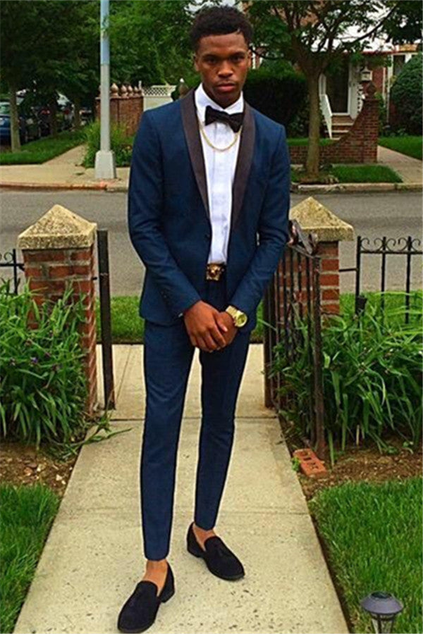 2-Piece Navy Blue Casual Party Prom Suit - On Sale Now!-Prom Suits-BallBride