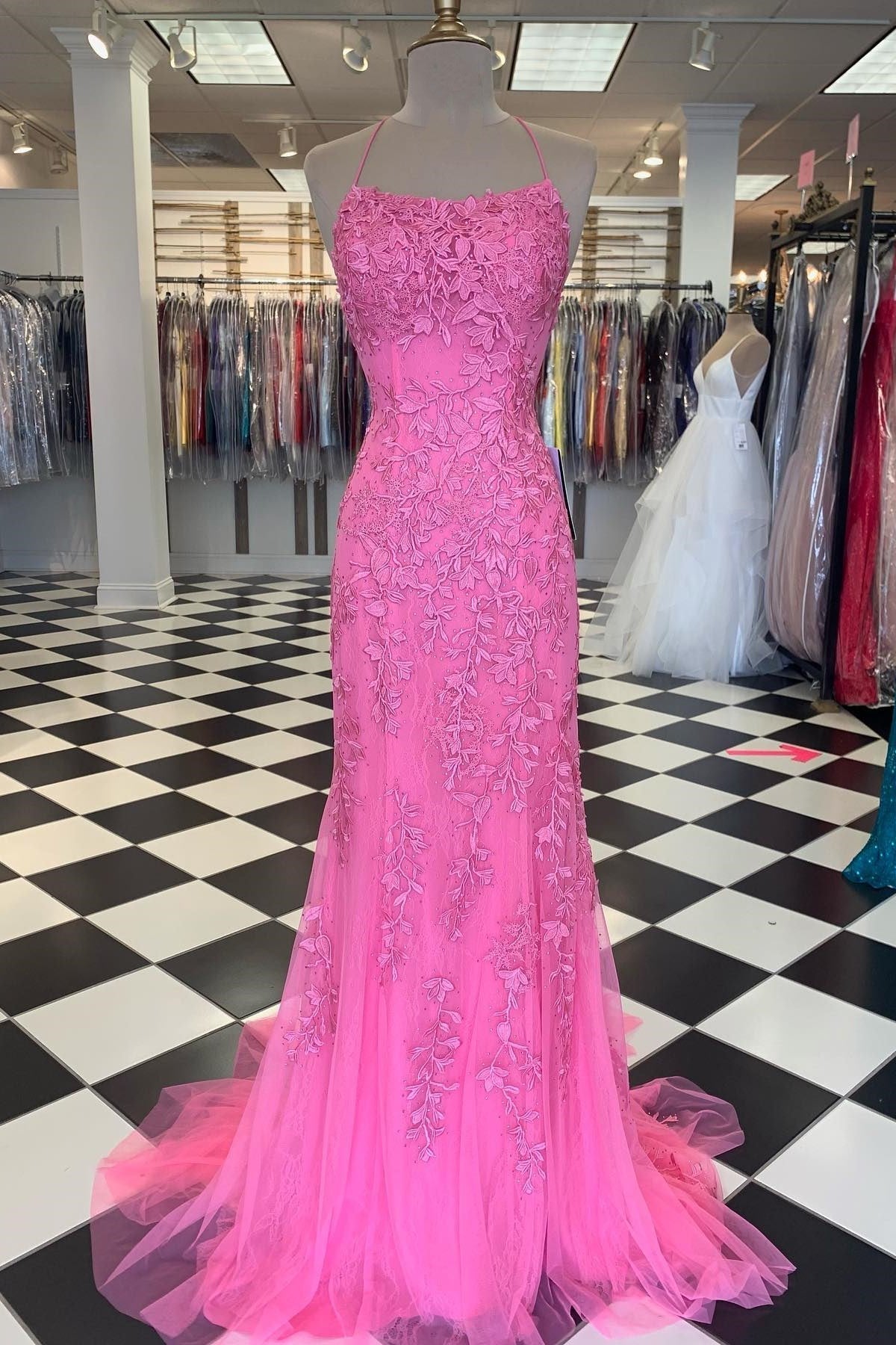 Amazing Mermaid Prom Dress With Tulle and Appliques-BallBride