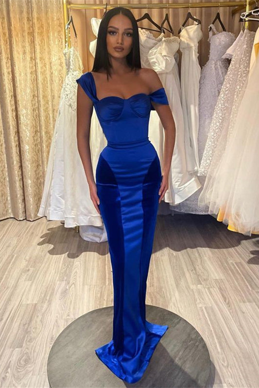 Amazing Royal Blue Mermaid Evening Dress-Evening Dresses-BallBride