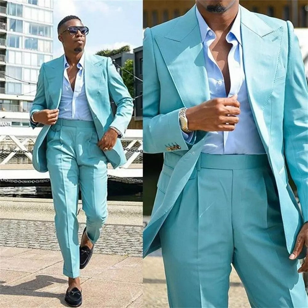 Designer Suits For Wedding with Peaked Lapel | Shop Online-Prom Suits-BallBride