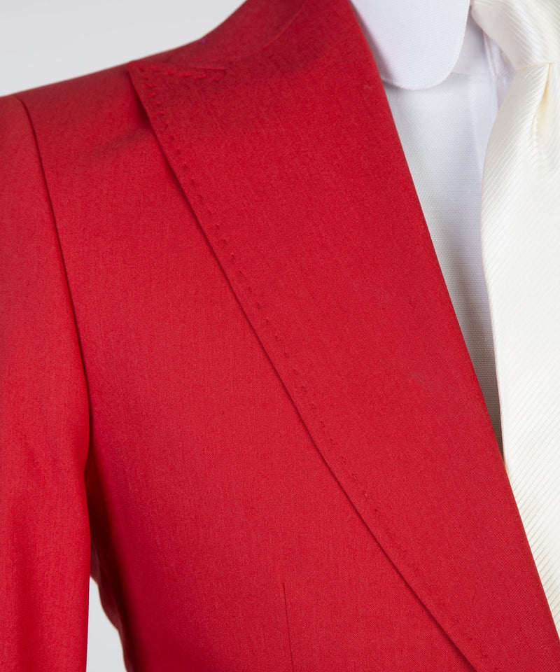 Donald Bespoke Red Peaked Lapel Men Suits ¡§C 3 Pieces-Wedding Suits-BallBride