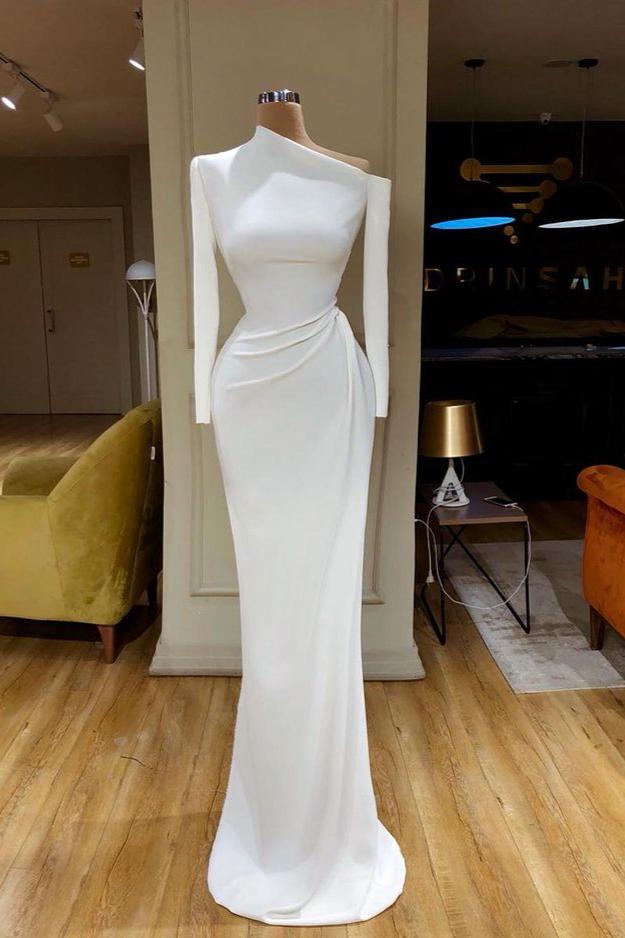 Elegant Long Sleeves Mermaid Prom Dresses On Sale-Occasion Dress-BallBride