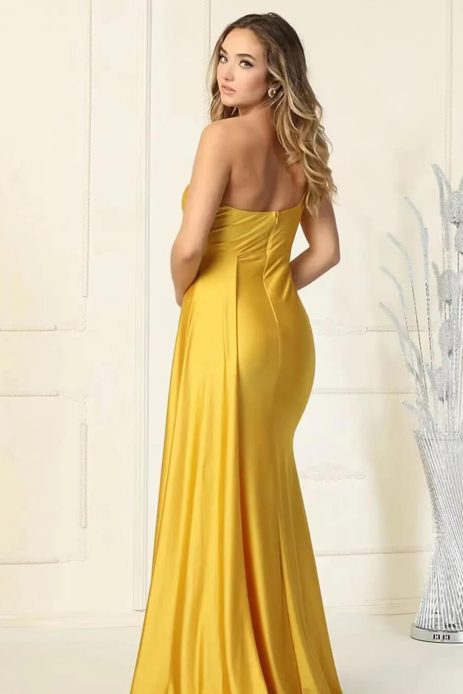 Elegant Long With Ruffles Evening Dress Sweetheart One Shoulder Online Mermaid-BallBride