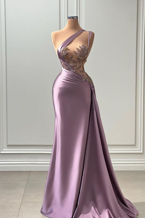 Gorgeous Wisteria Mermaid Prom Dress with Beads for Holiday Parties-Occasion Dress-BallBride