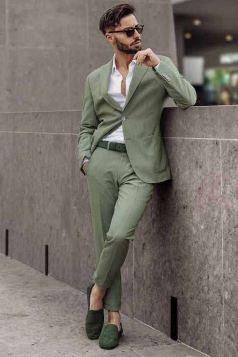 Green Wedding Suits for Groom - Get the Best Fit Online-Prom Suits-BallBride