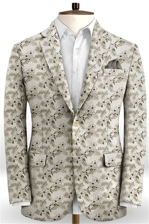 Handsome Flower Printed Prom Outfits For Guys-Business & Formal Suits-BallBride
