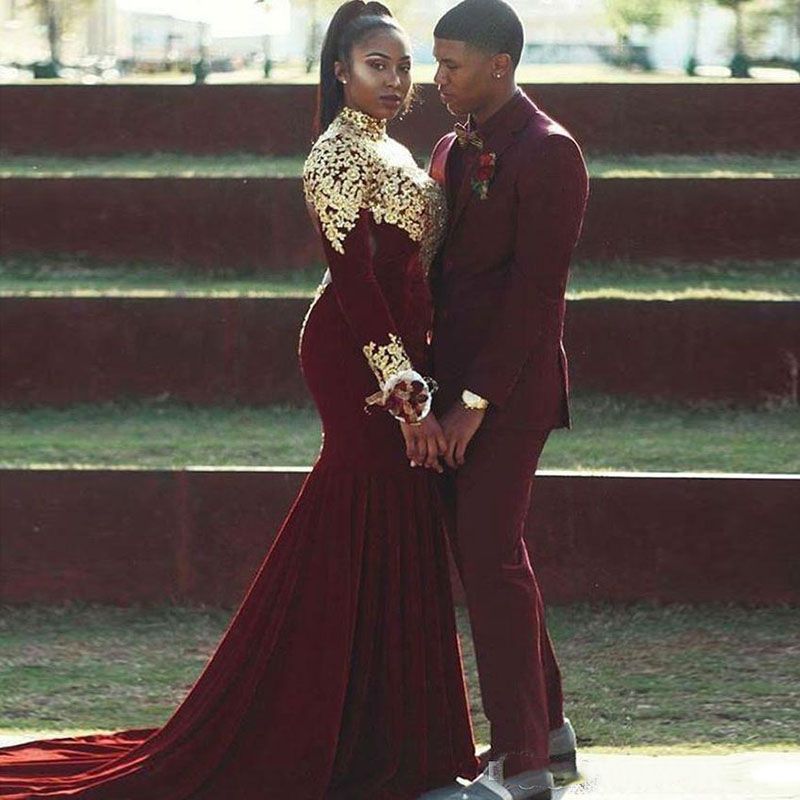 High Quality Notched Lapel Burgundy Prince Suit For Groom-Prom Suits-BallBride