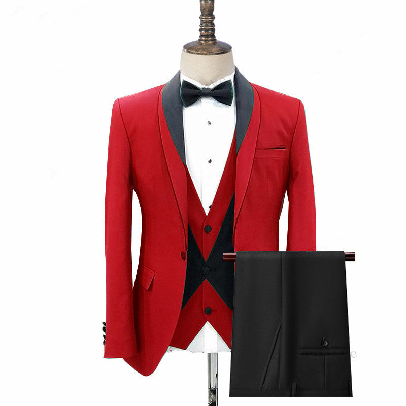 Jonas Red Three Piece Men Suit for Wedding & Proms-Wedding Suits-BallBride