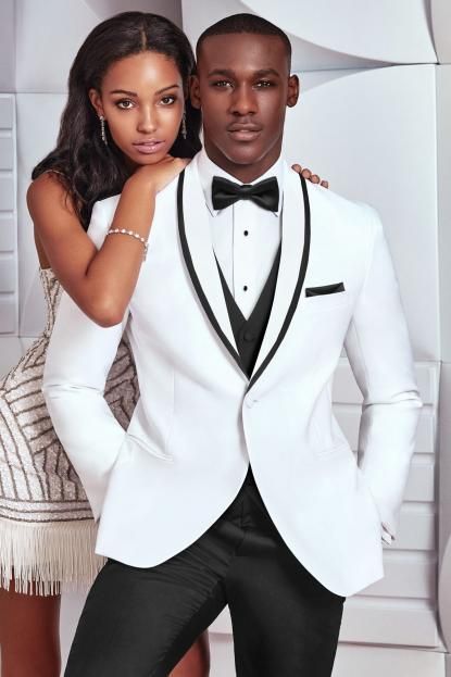 Latest White Suits for Wedding Tuxedos - Bespoke Men Suits with One Button-Wedding Suits-BallBride