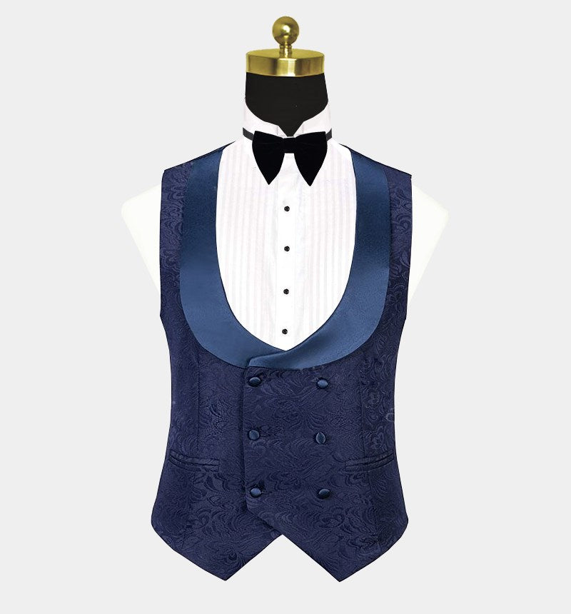 Navy Blue 3-Piece Groomsmen Suits On Sale-Business & Formal Suits-BallBride