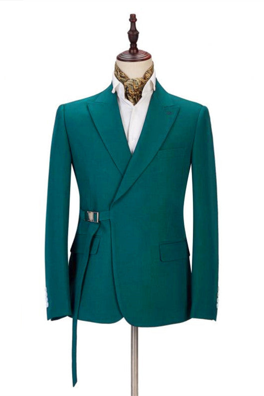 New Arrive Groom Wedding Suit with Peaked Lapel Online-Prom Suits-BallBride