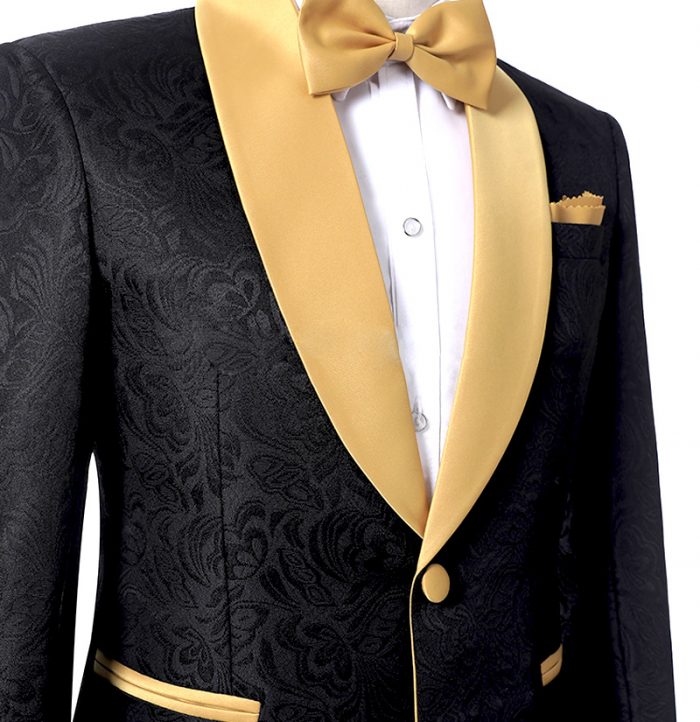 One-Button Black Groom & Groomsmen Suits-Prom Suits-BallBride