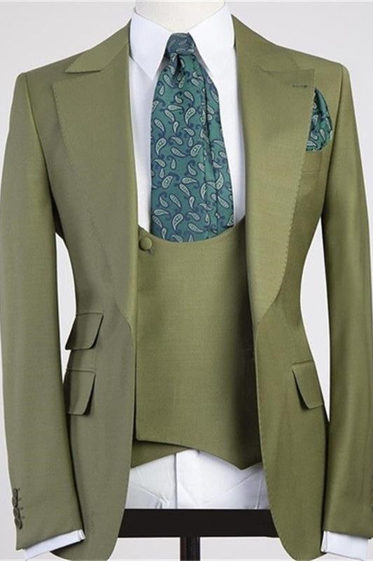Popular 3-Piece Formal Dinner Suit for Men, Peaked Lapel Design-Prom Suits-BallBride