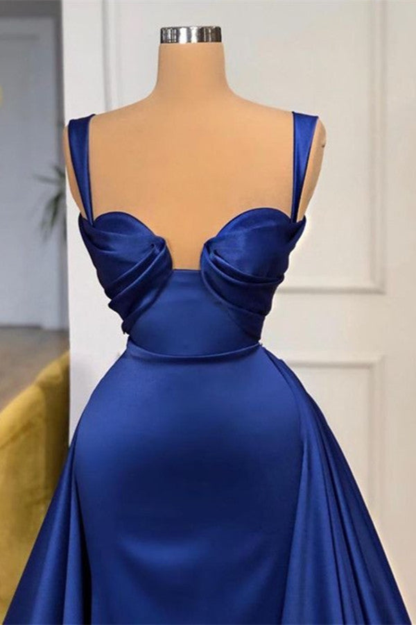 Royal Blue Amazing Straps Long Prom Overskirt Dress Online-Occasion Dress-BallBride