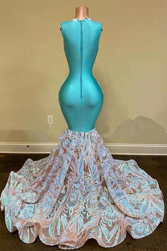 Stunning Sleeveless Mermaid Prom Dress Long Lace Designer Party Gowns-Occasion Dress-BallBride